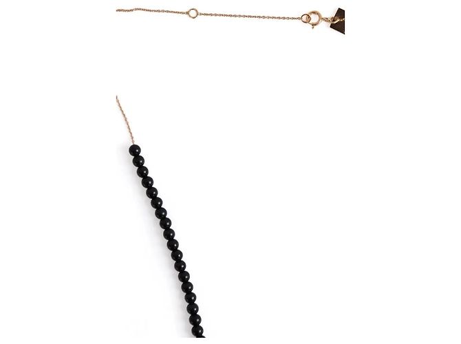 Collana nera Ginette Ny in oro rosa Nero - vista 2