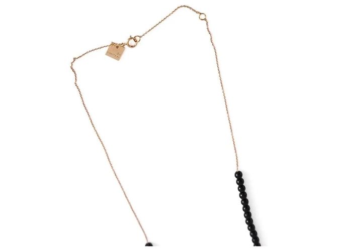 Collana nera Ginette Ny in oro rosa Nero - vista 3