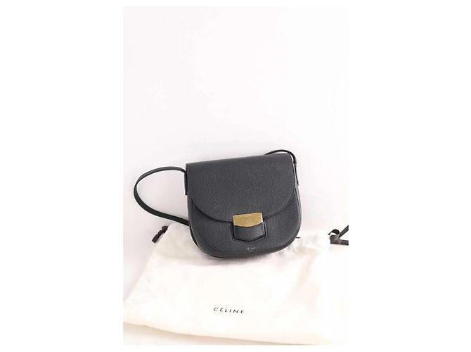 Borsa a tracolla Céline in pelle nera Nero - vista 7