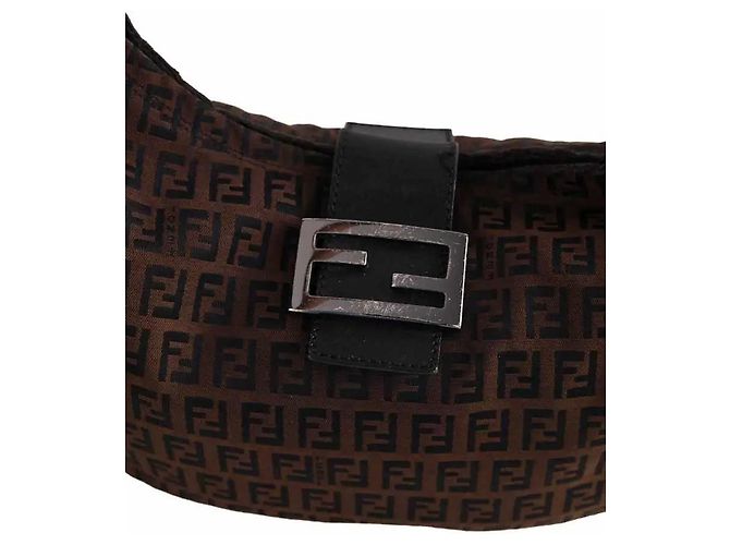 Borsa a tracolla Fendi marrone sintetica - vista 2
