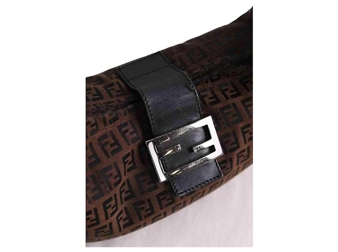 Borsa a tracolla Fendi marrone sintetica - vista 6