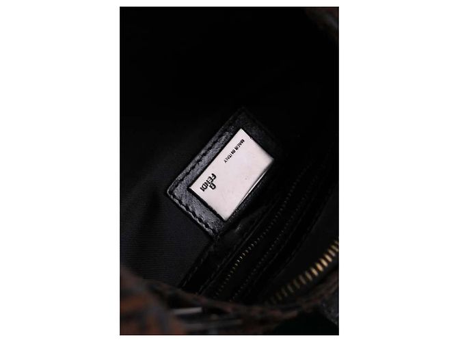 Borsa a tracolla Fendi marrone sintetica - vista 8