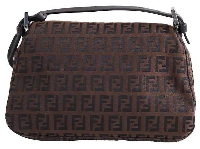 Borsa a tracolla Fendi marrone sintetica - vista 3