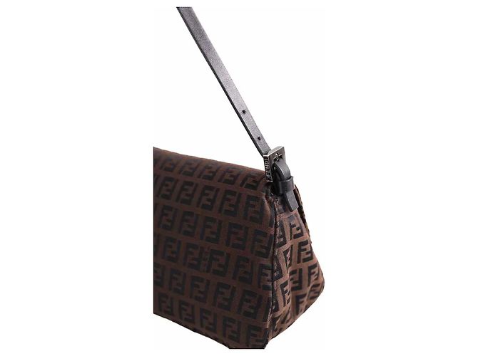 Borsa a tracolla Fendi marrone sintetica - vista 4