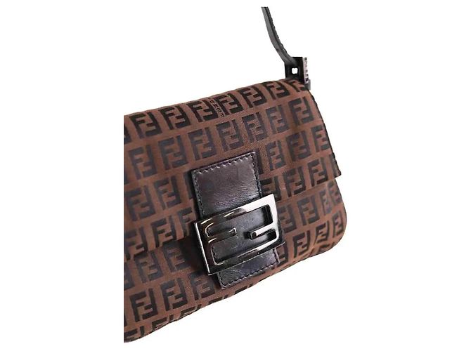 Borsa a tracolla Fendi marrone sintetica - vista 5