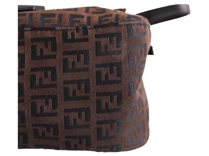 Borsa a tracolla Fendi marrone sintetica - vista 6