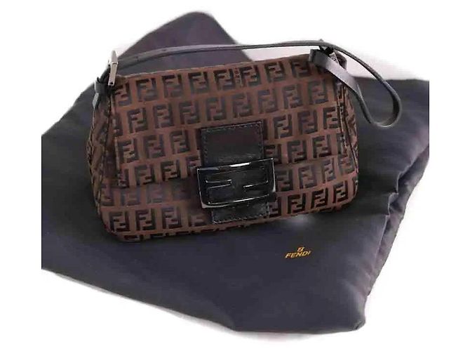 Borsa a tracolla Fendi marrone sintetica - vista 7