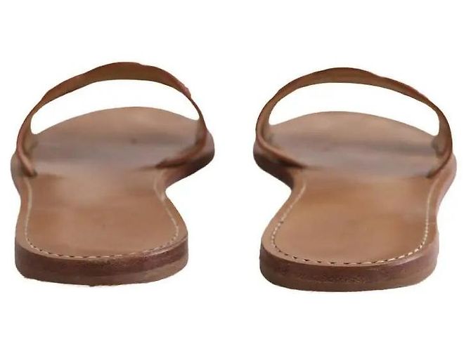 Mules Marina in pelle marrone Céline - vista 2