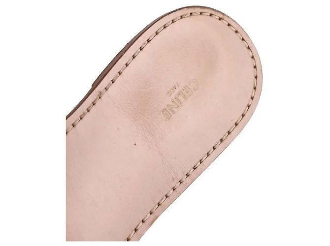 Mules Marina in pelle marrone Céline - vista 5
