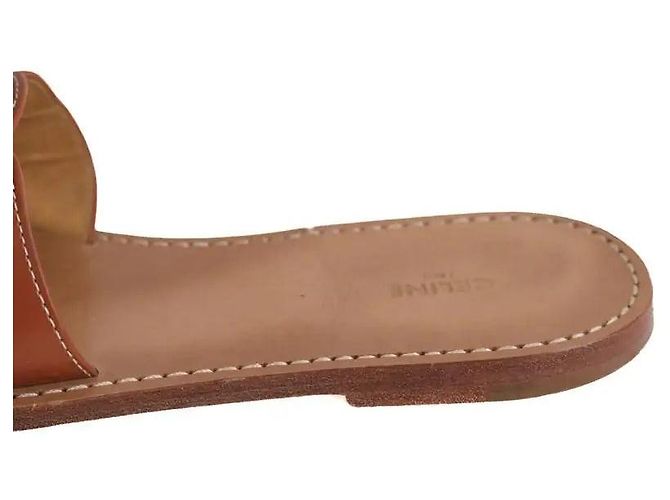 Mules Marina in pelle marrone Céline - vista 6