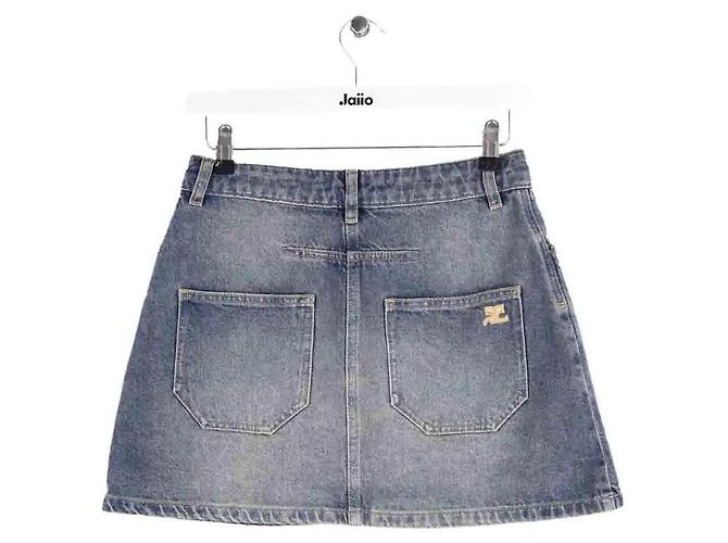 Courreges Minifalda Courrèges de algodón azul - vista 3