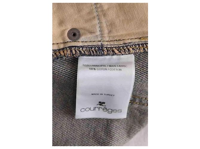 Courreges Minifalda Courrèges de algodón azul - vista 6