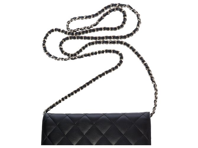 Borsa CHANEL Wallet on Chain in Pelle Nera - 103857 Nero - vista 10