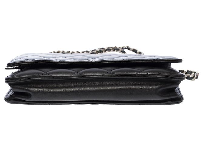 Borsa CHANEL Wallet on Chain in Pelle Nera - 103857 Nero - vista 11