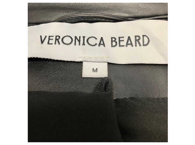Trench Coat Conneley in ecopelle nera Veronica Beard con dickey Nero - vista 4