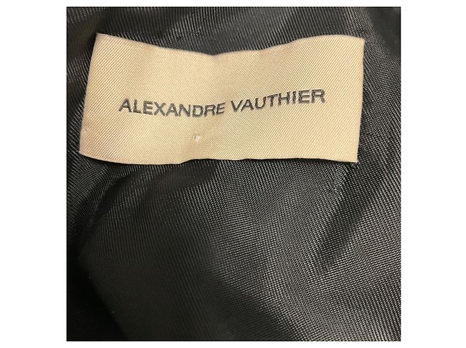 Body a maniche lunghe con paillettes blu navy Alexandre Vauthier - vista 4