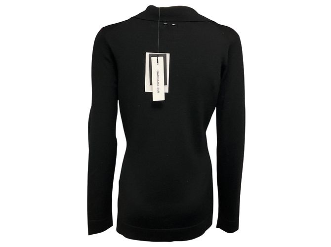 Barbara Bui Safari-Pullover aus schwarzer Merinowolle - Ansicht 3