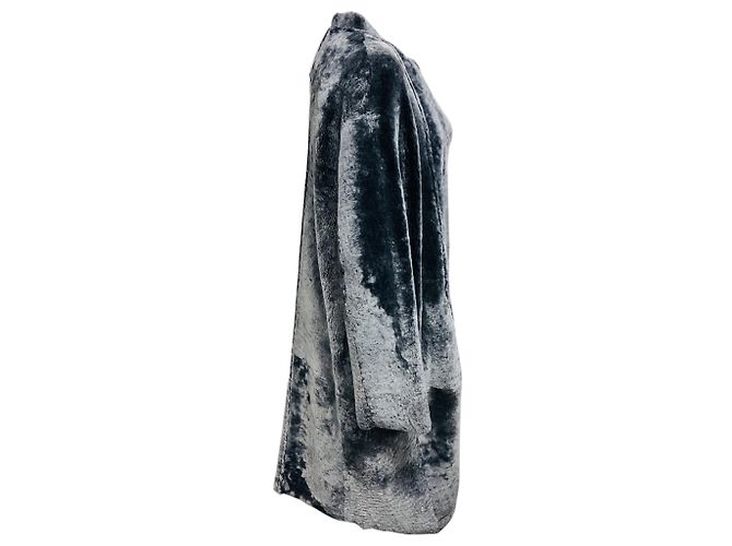 Givenchy mittellanger Mantel aus grauem Lammfell - Ansicht 2