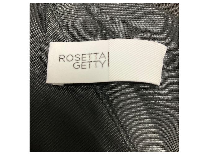Autre Marque Rosetta Getty Black Ärmelloses Midi-Kleid mit Überkreuz-Ausschnitt - Ansicht 4