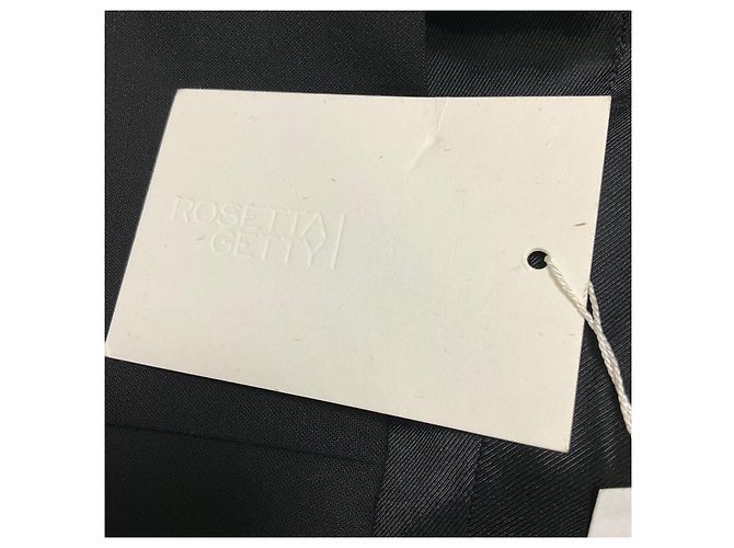Autre Marque Rosetta Getty Black Ärmelloses Midi-Kleid mit Überkreuz-Ausschnitt - Ansicht 6