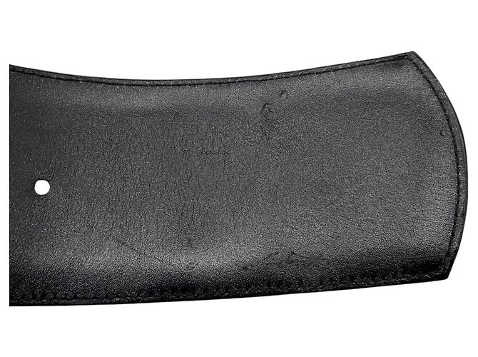 Cintura larga in pelle nera decorata e ricamata Oscar de la Renta Nero - vista 5