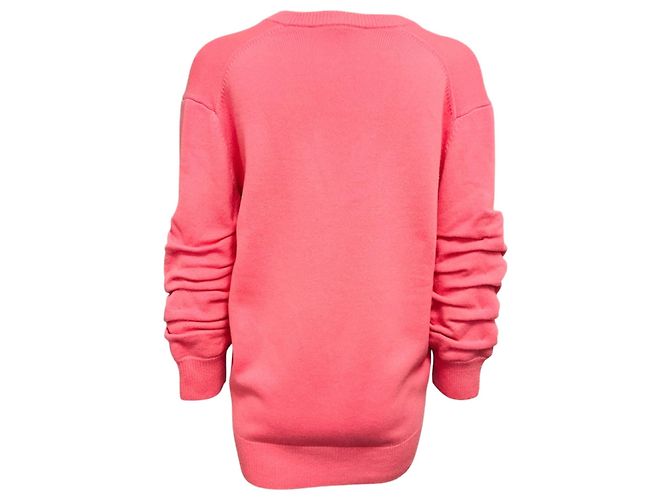 Michael Kors Collection Kaschmirpullover in Geranium Pink mit gerafften Ärmeln - Ansicht 3