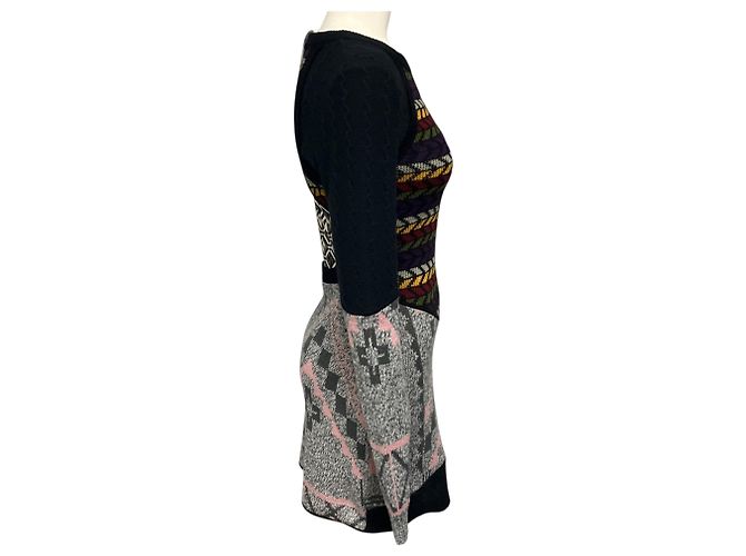 Abito pullover Marine Serre Black Multi Crazy Pullover Sweater Dress Multicolore - vista 2