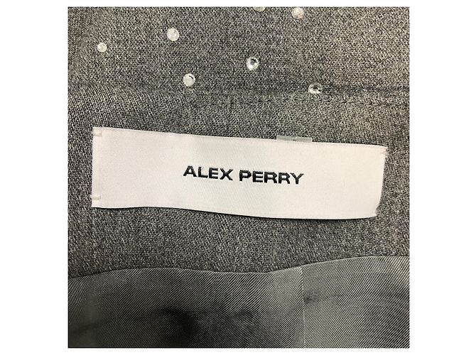 Autre Marque Falda lápiz de sastre Alex Perry Slate Grey Crystal Gris - vista 4