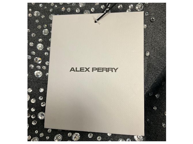 Autre Marque Falda lápiz de sastre Alex Perry Slate Grey Crystal Gris - vista 6