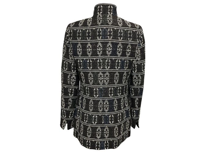 Akris Punto Black Multi Patterned Zip Front Wool Jacket Multiple colors - view 3