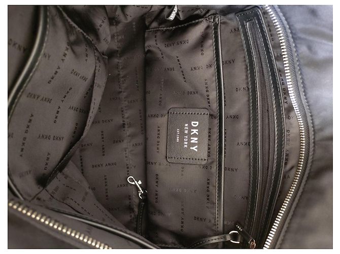 Borsa Shopper DKNY Nera in Poliestere Nero - vista 8