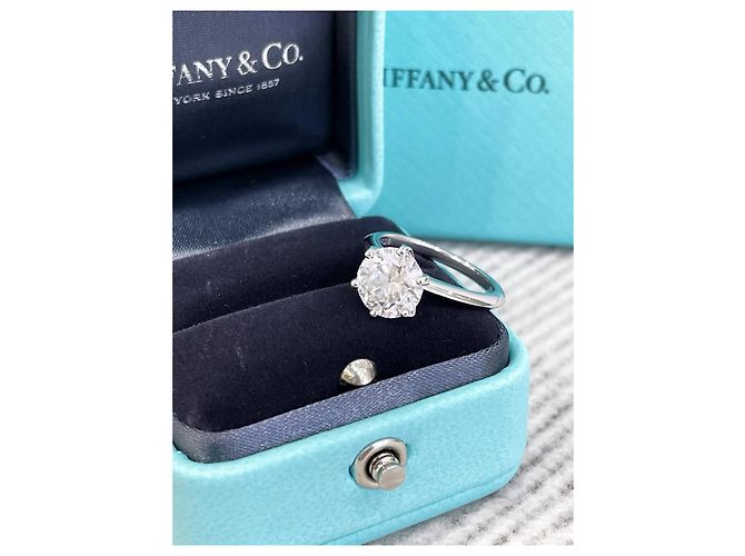 Tiffany & Co. Platin Diamantring 2.25 ct Mehrfarben - Ansicht 2
