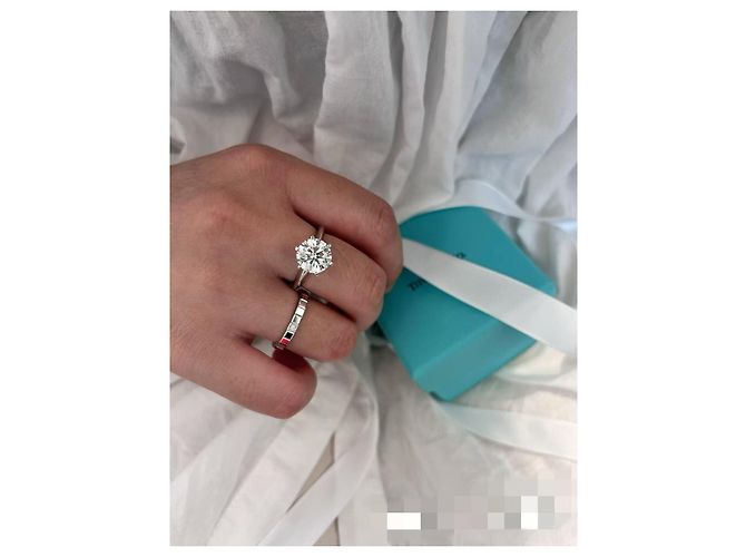 Tiffany & Co. Platin Diamantring 2.25 ct Mehrfarben - Ansicht 6