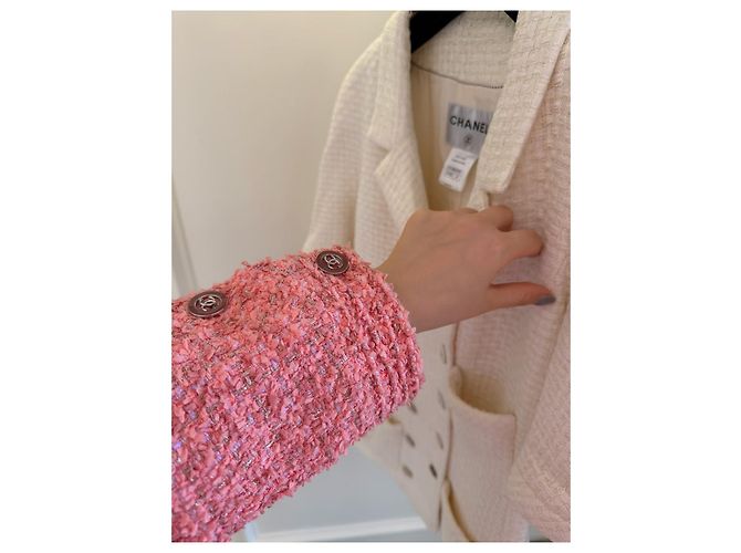 Chaqueta Chanel de tweed rosa talla 42 Multicolor - vista 2