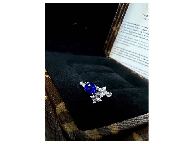 Louis Vuitton Ring aus Platin mit Saphir Größe 52 Mehrfarben - Ansicht 2