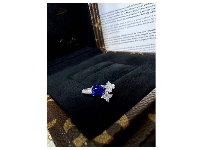 Louis Vuitton Ring aus Platin mit Saphir Größe 52 Mehrfarben - Ansicht 3