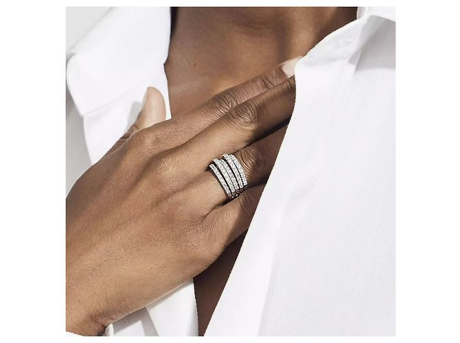 De Beers Ring aus Platin 1.71 ct Größe 51 Mehrfarben - Ansicht 4