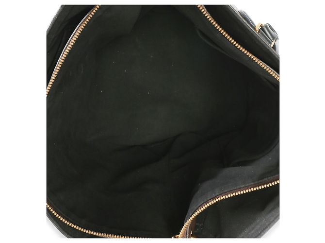 Louis Vuitton Black Monogram Canvas Flower Zipped Tote MM Marrone - vista 5