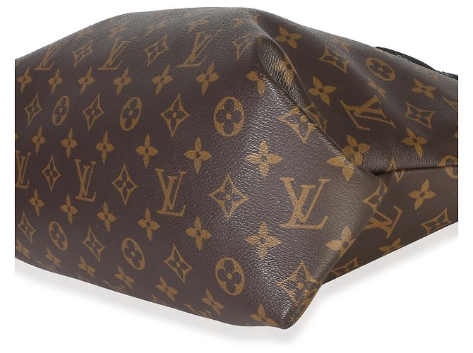 Louis Vuitton Black Monogram Canvas Flower Zipped Tote MM Marrone - vista 6