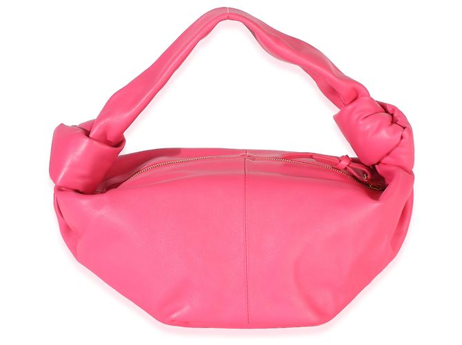 Bottega Veneta Mini Borsa Double Knot in Nappa Rosa - vista 2
