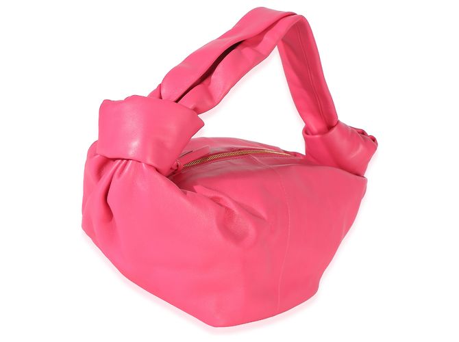 Bottega Veneta Mini Borsa Double Knot in Nappa Rosa - vista 4