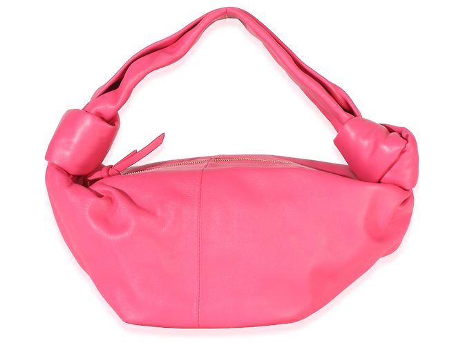 Bottega Veneta Mini Borsa Double Knot in Nappa Rosa - vista 8