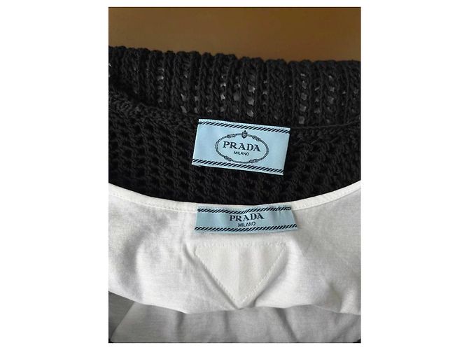 Vestido Prada de algodón negro Multicolor - vista 6