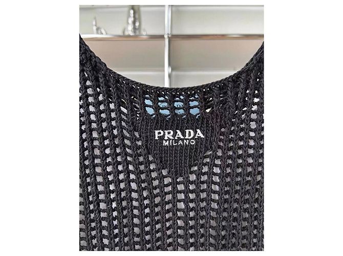 Vestido Prada de algodón negro Multicolor - vista 8