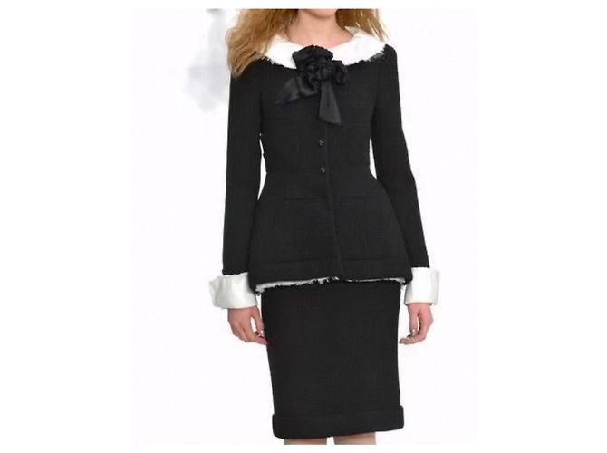 Chanel Black Wool Jacket Size 42 Multiple colors - view 5