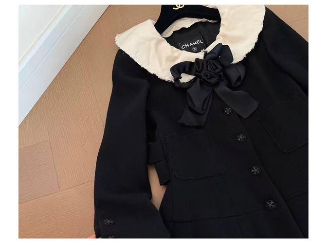 Chanel Black Wool Jacket Size 42 Multiple colors - view 8