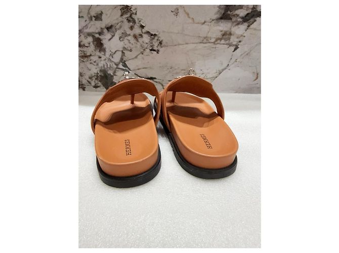 Hermès Camel Leather Mules and Clogs Size 36 Multiple colors - view 4
