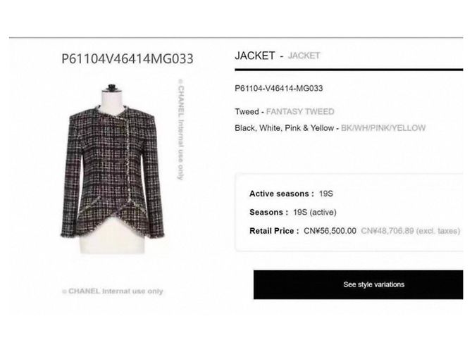 Chanel Cotton Jacket Multi Color Size 38 Multiple colors - view 6