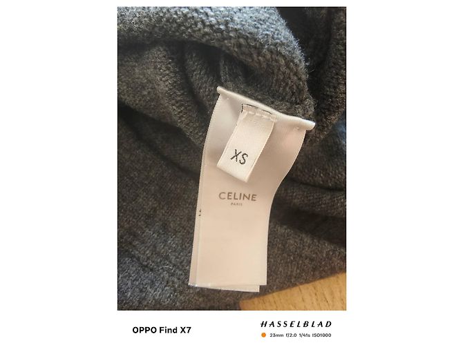 Céline Strickpullover Wolle Grau Mehrfarben - Ansicht 2