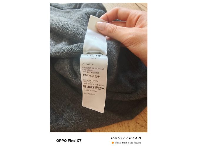 Céline Strickpullover Wolle Grau Mehrfarben - Ansicht 4